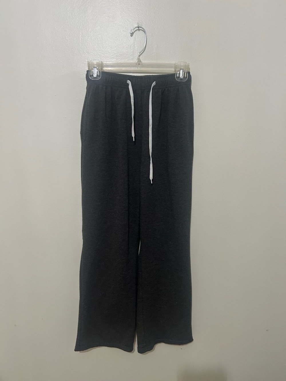 AMAZON | Dark Gray Charcoal Lounge Pants w/Elastic Drawstring Waist, Size Small